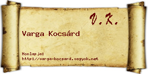 Varga Kocsárd névjegykártya